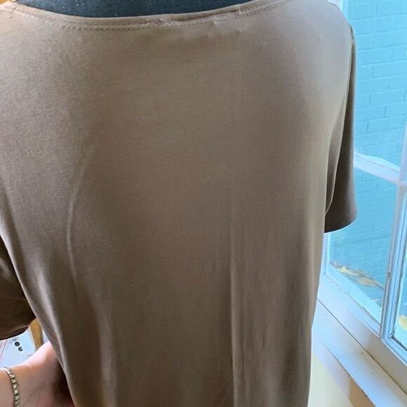 Elementz basic Jersey knit everyday T drab green size large - Picture 4 of 5